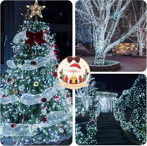 Extra-Long 165Ft 500LED Christmas String Lights Outdoor Indoor, Cool White