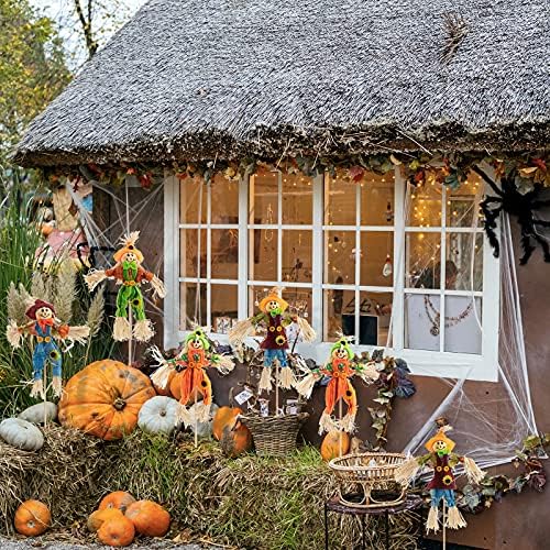 24 PCS Halloween Scarecrow Decorations, Scarecrows Fall Decor