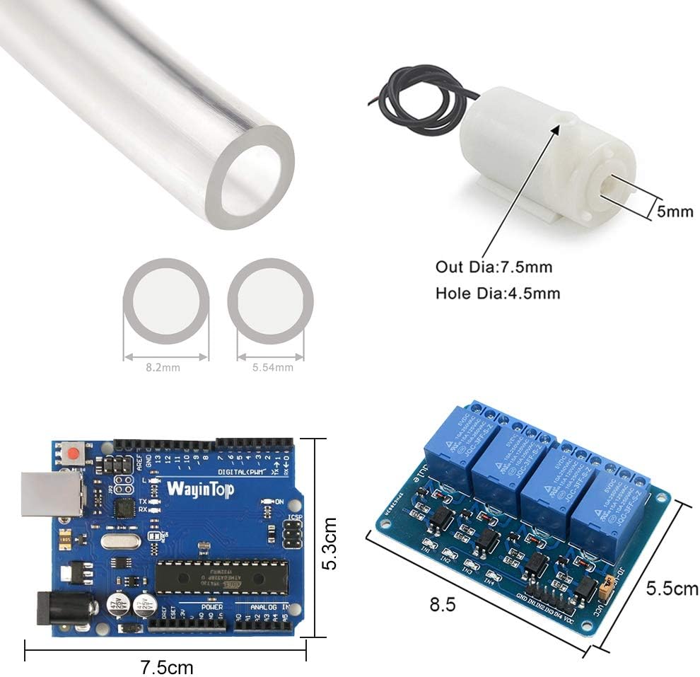 Upgrade Automatic Irrigation DIY Kit Self Watering System for Garden Plant, Development Board + 4pcs Soil Moisture