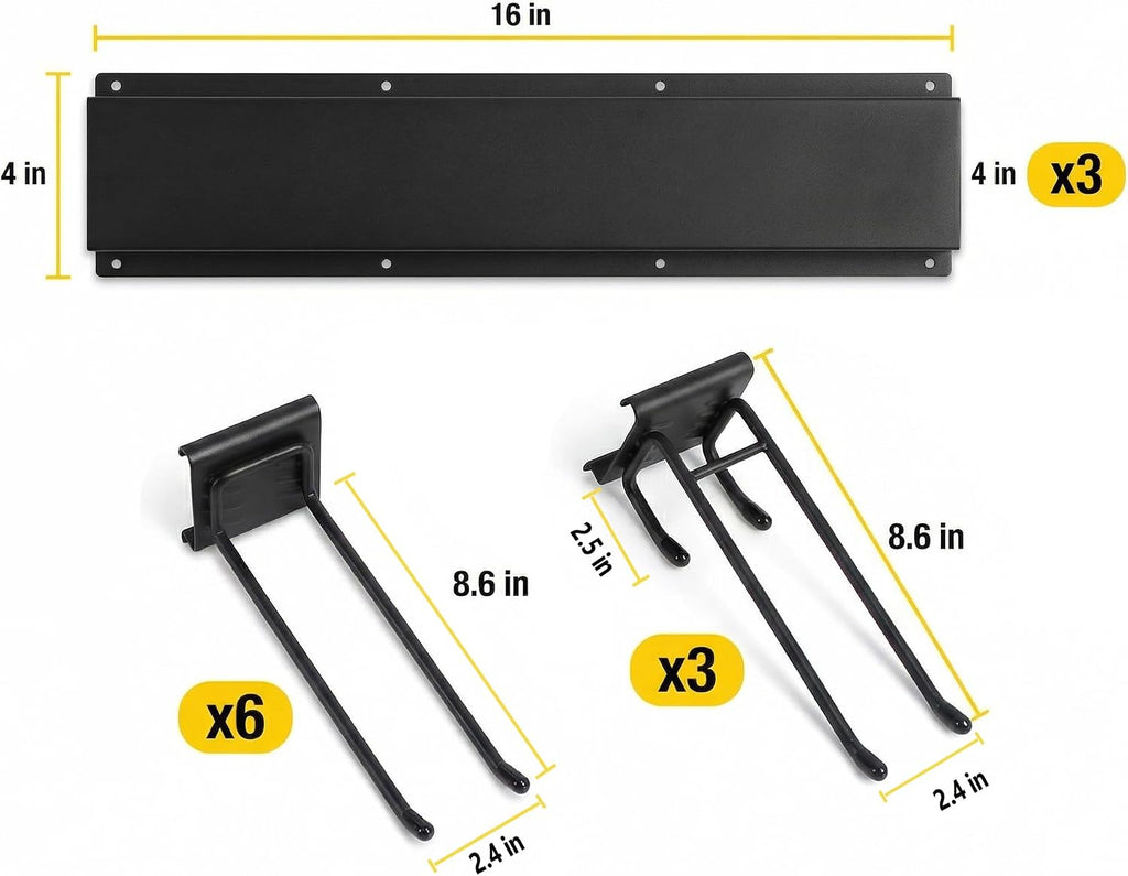 MBQQ Garage Tool Organizer Wall Mounted, 24 Inches Adjustable Garden Tool Organizer Rack,Heavy Duty Yard Tool Organizer