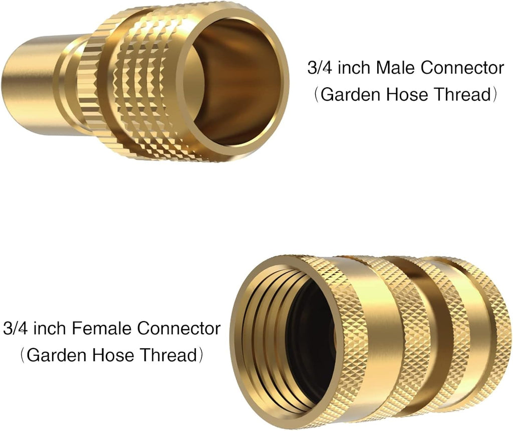 Twinkle Star Heavy Duty 3/4'' Garden Hose Quick Connect Fittings, 6 Sets | Male and Female Water Hose Quick Connect
