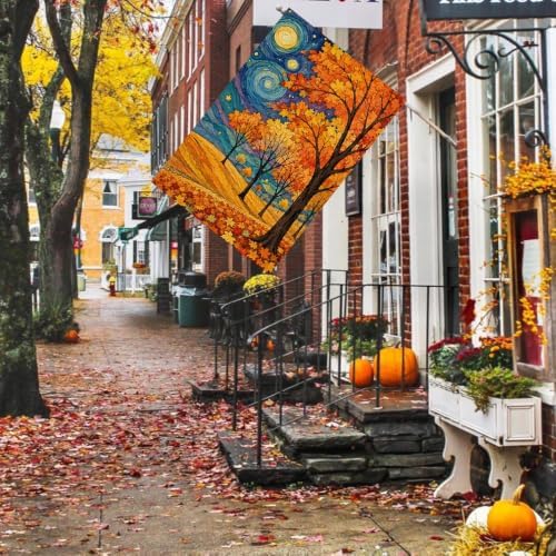 Fall House Flag 28x40 Inch Double Sided for Outside Porch Decor