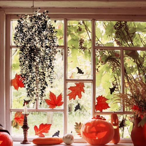 RECUTMS Black Hanging Fake Plants Artficial Vines Hanging Light Black Decor