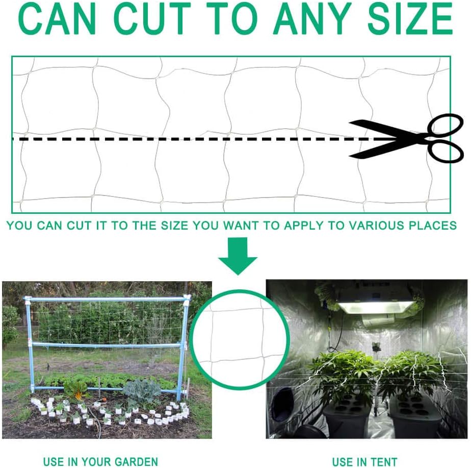Heavy Duty Trellis Netting Roll - 67''x328' Plastic Plant Trellis Net for Climbing Plants