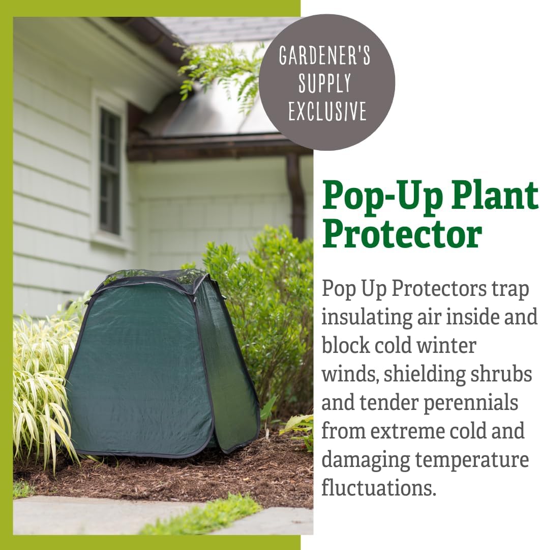 Gardener's Supply Company Pop-Up Plant Cover Freeze Protection | Easy to Install Outdoor Garden Flowers, Shrub Plants