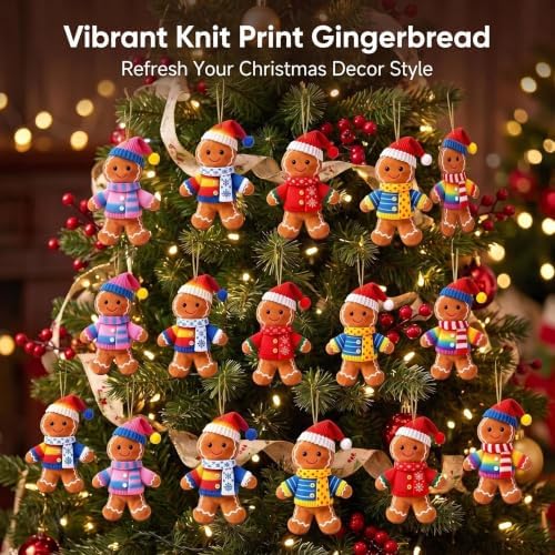18 Pack Gingerbread Christmas Ornaments