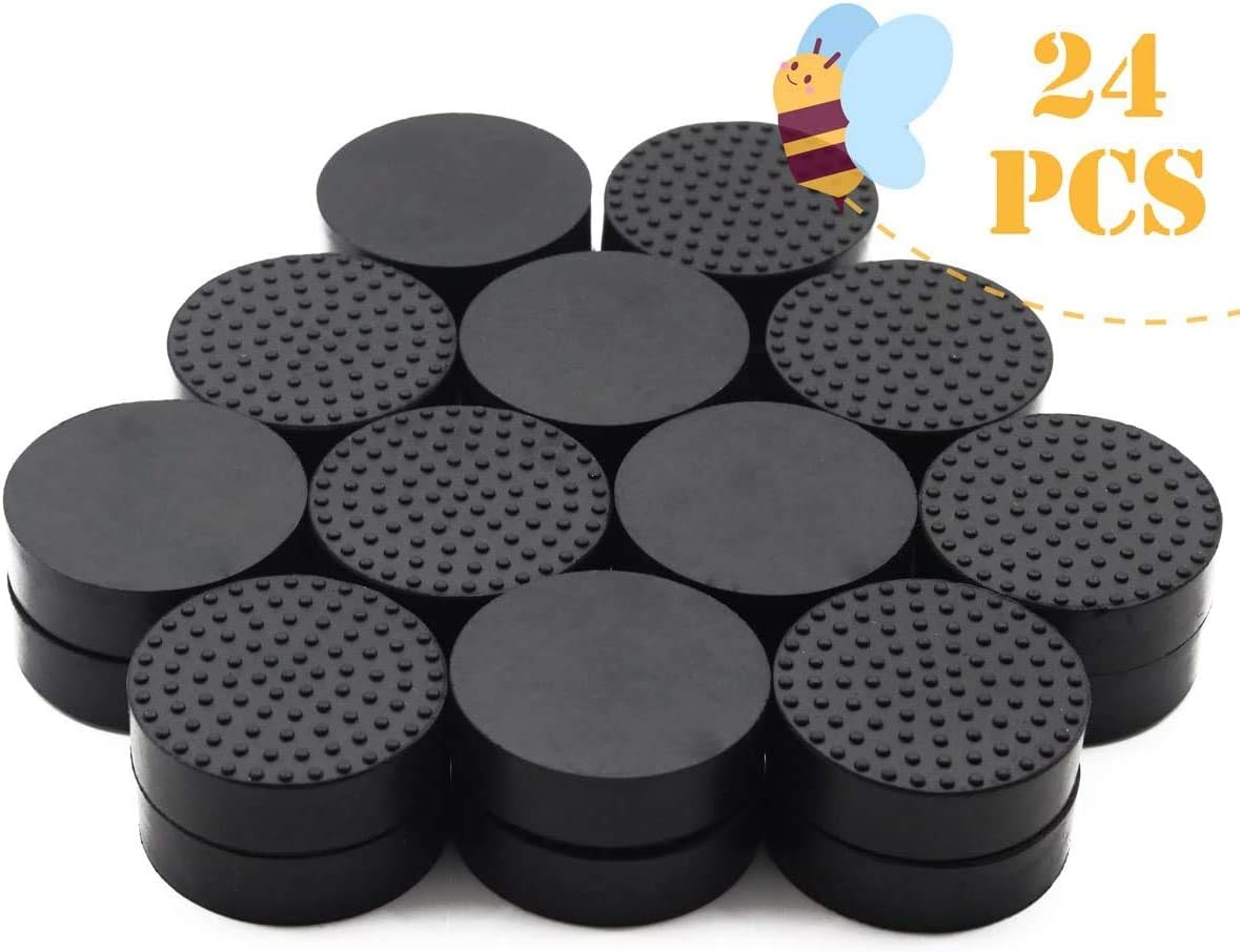24 Pack Invisible Pot Feet with Enhanced Non-Slip Surface Grip Plant Pots and Flowers, Solid Rubber Pots Risers, Pot
