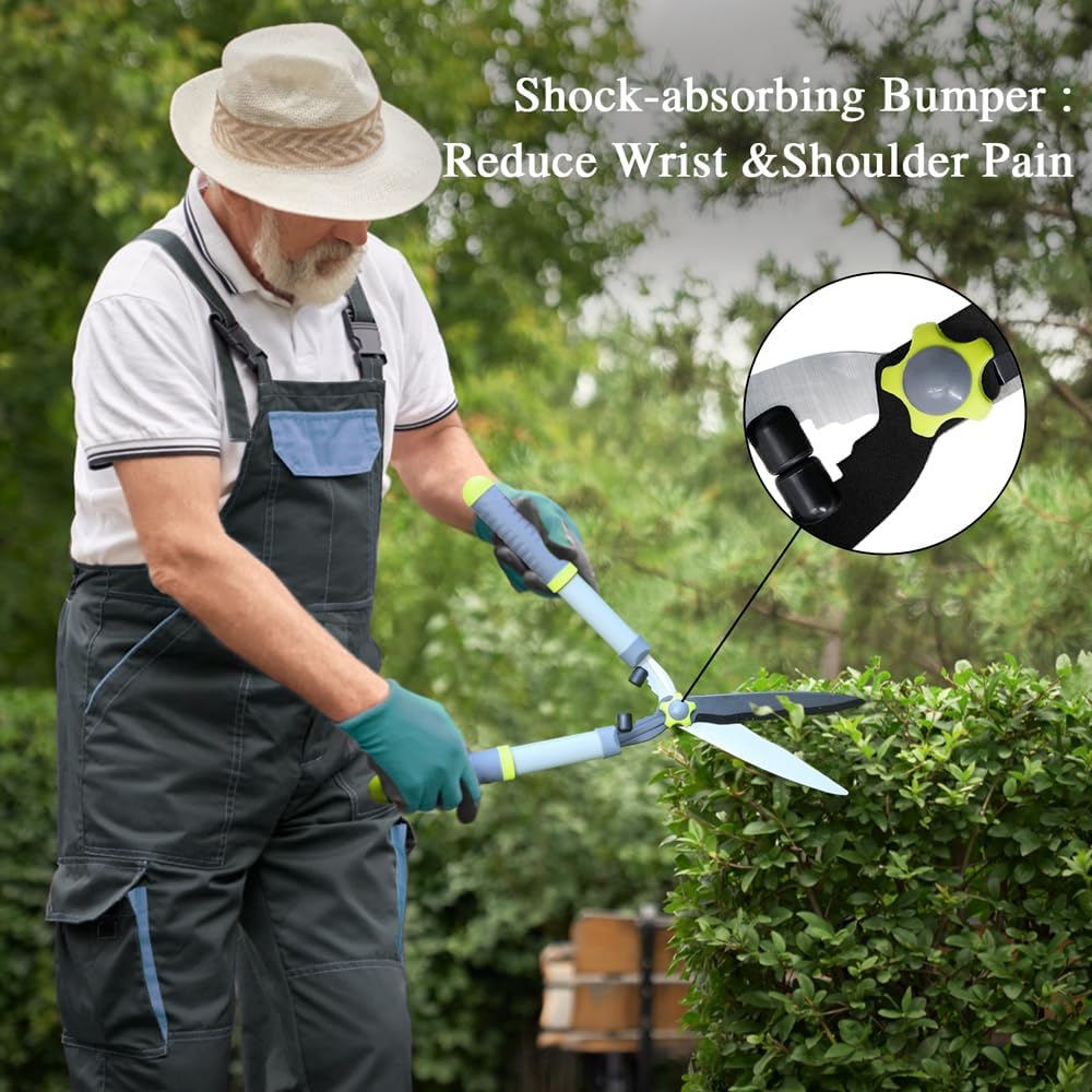 Altdorff Garden Loppers Pruning Shears, Updated 3PCS Hedge Clippers Combo Set, Branch Cutter with Compound Action