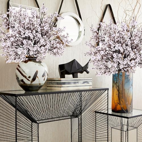 15 Pcs Fake Flowers, Real Touch Babys Breath Artificial Flowers, White