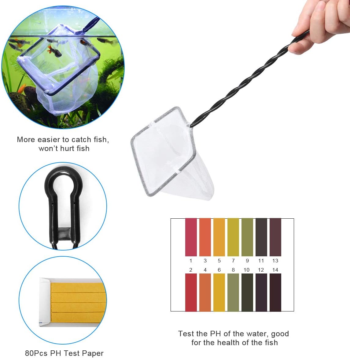 Extra Long Aquarium Aquascaping Tools Kit 8 in 1, Liveek Stainless Steel Aquarium Plant Tools Long Fish Tank Aquascape
