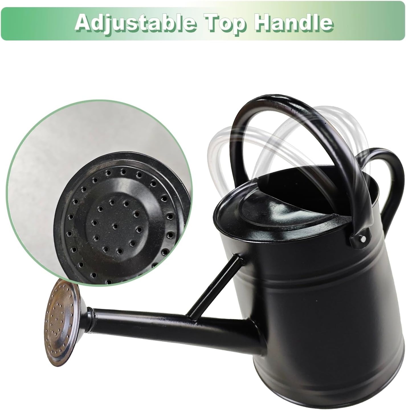 1 Gallon Metal Watering Can for Outdoor&Indoor Plants | Removable Sprinkler Head,Made of Premium Galvanized