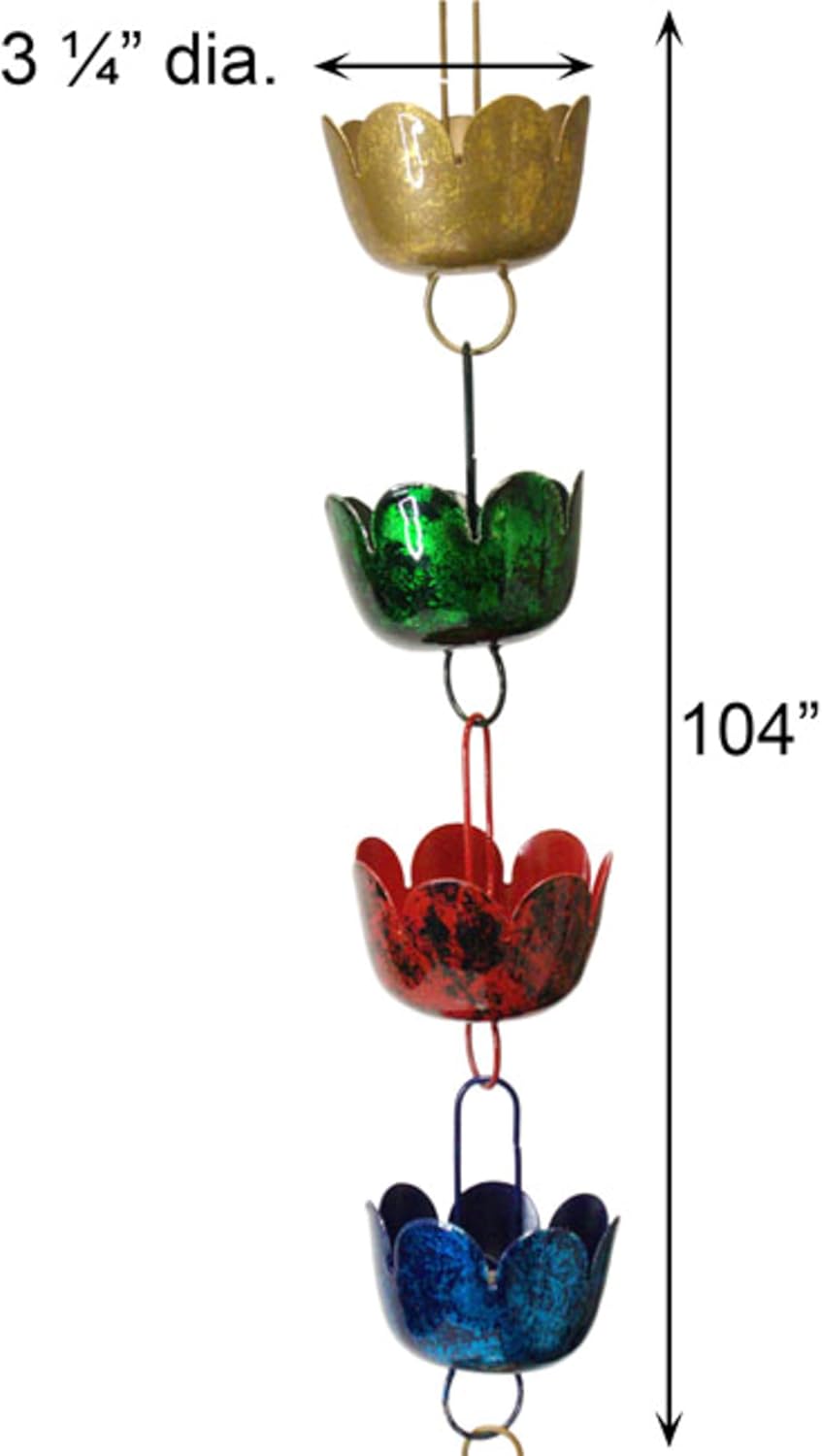 ANCIENTRCLILMIR Lily Multicolor Rain Chainc, Unisex-Adult (Set of 1)