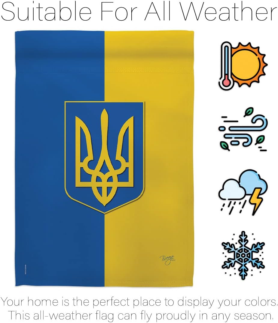 Ukraine Garden Flag Set With Stand Bandera de Ucrania Breeze Decor Indoor Tapestry Suppport Україна Outdoor Home