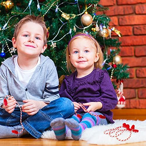 Shappy 12 Pieces Garland Ties for Banister Reusable Red White