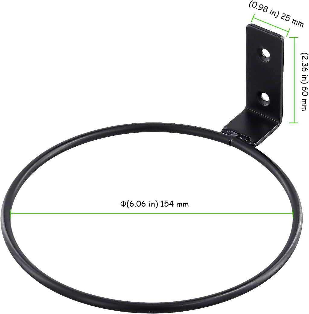 10 PCS 6 Inch Black Plant Pot Holders Rings, Wall Mount Flower Pot Brackets with Screws, Round Flowerpot Iron Rings