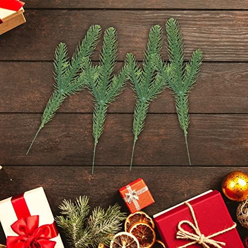 Hananona 100Pcs Artificial Pine Needles Branches, Christmas Evergreen Picks