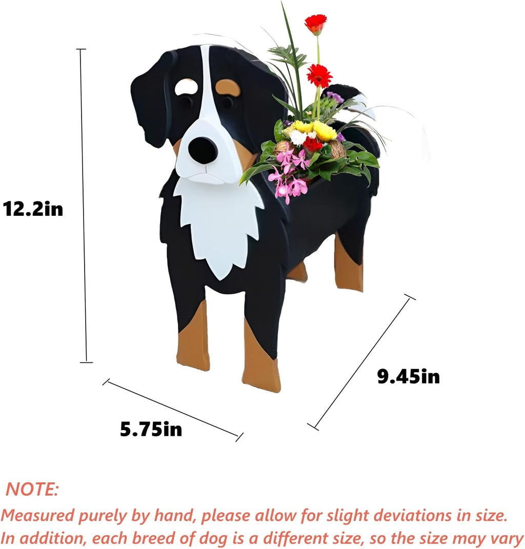 Bernese Mountain Dog Planter Pots, Animal Shaped Flower Pot | Cute Plant Gift for Women and Pet Lovers, Indoor Outdoor