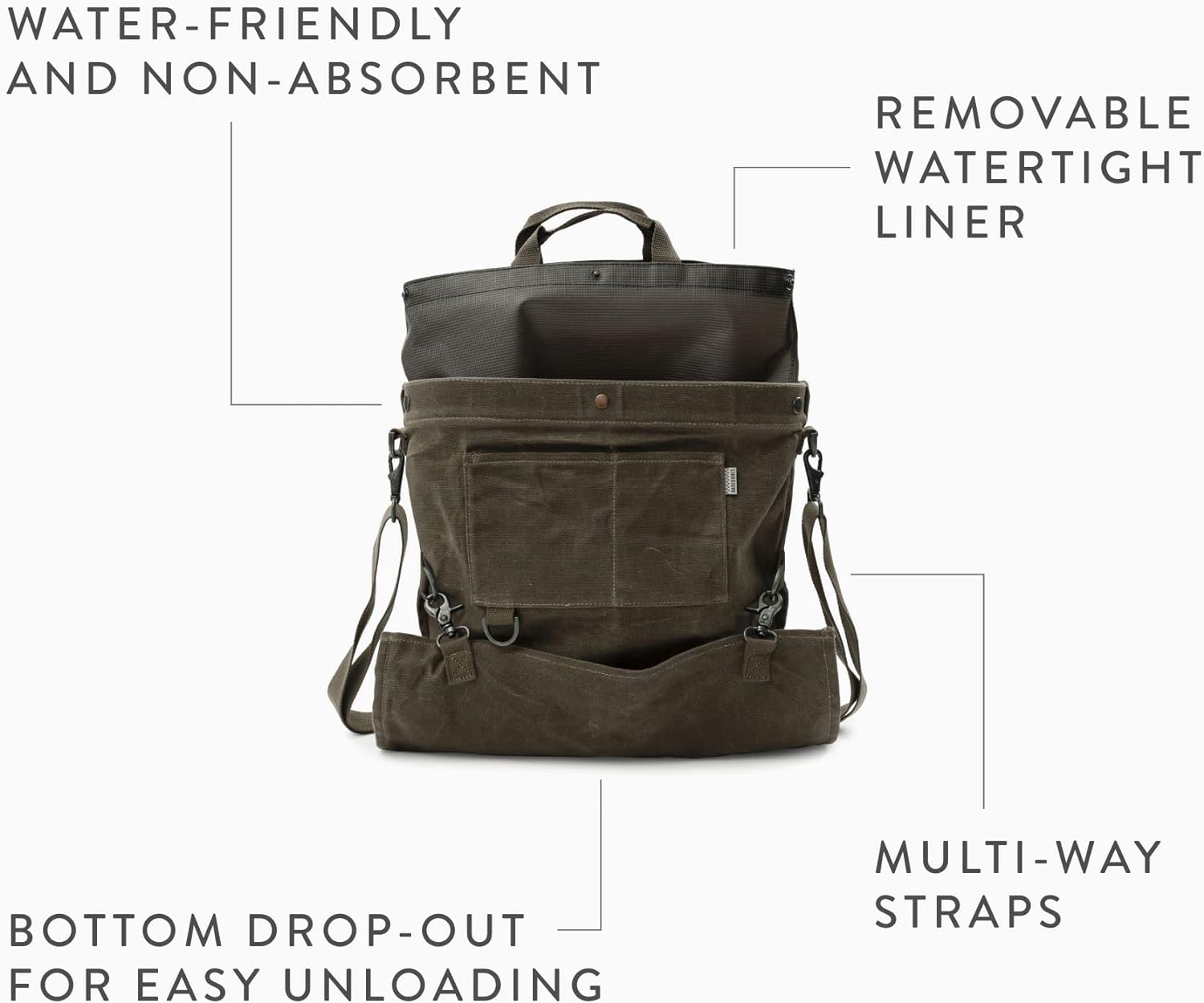 Barebones Harvesting and Gathering Bag - Foraging, Harvest and Fruit Picking Bag with Convertible Straps