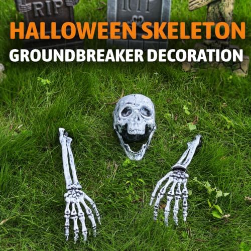 3 Pcs Realistic Skeleton Yard Stakes for Halloween Outdoor Decorations