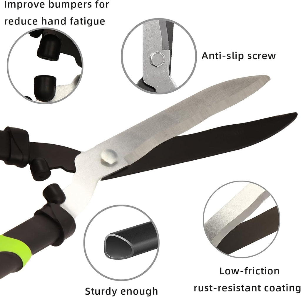 YRTSH Loppers Hedge Clippers & Pruners Combo Set 3-Piece Hedge Shears | Sharp Tree Trimmer Branch Cutter for Yard, Lawn