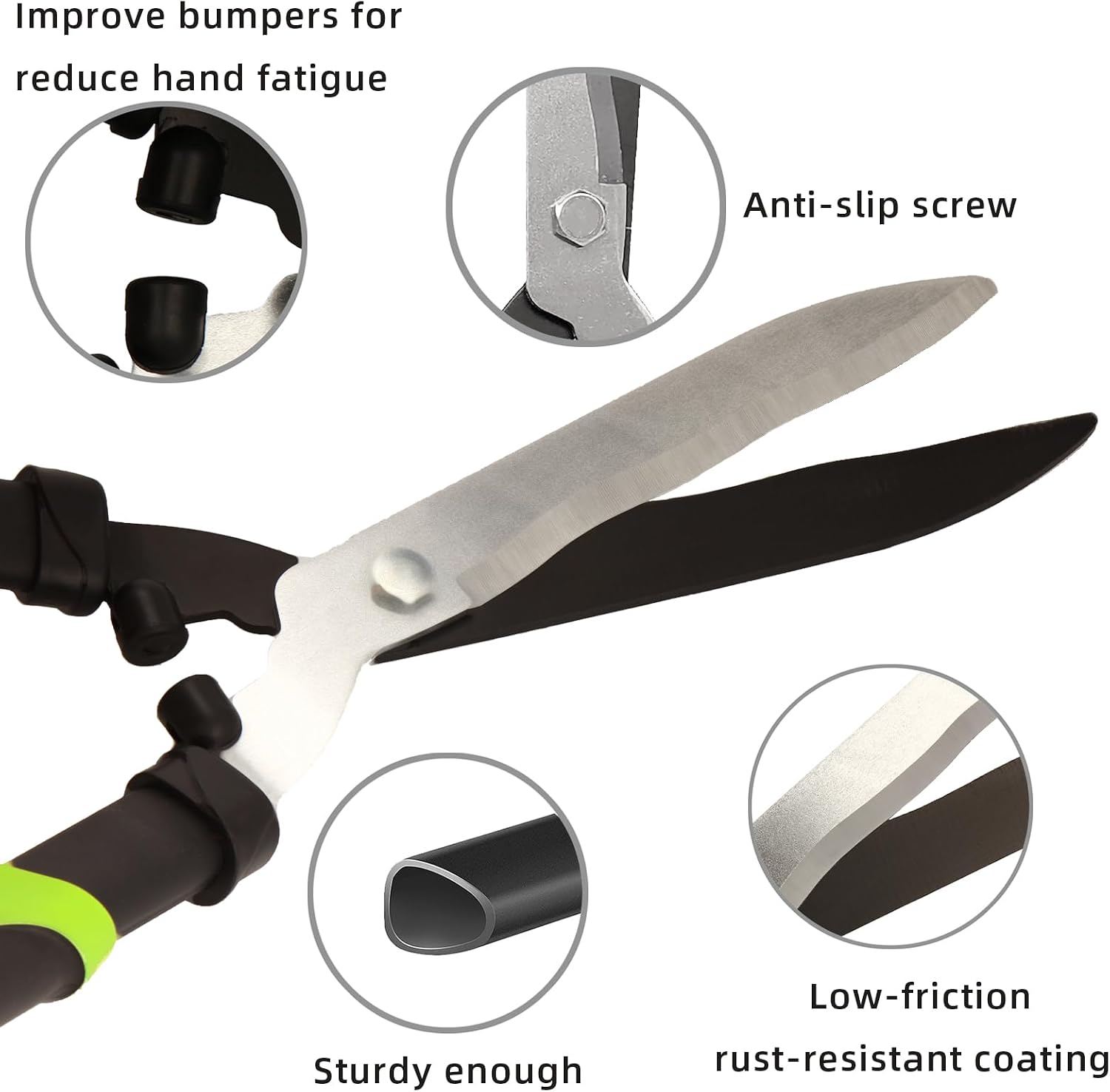 YRTSH Loppers Hedge Clippers & Pruners Combo Set 3-Piece Hedge Shears | Sharp Tree Trimmer Branch Cutter for Yard, Lawn
