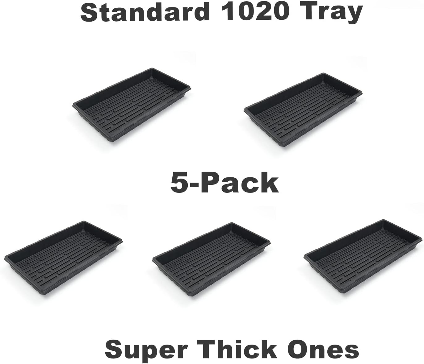 RooTrimmer Plant Growing Nursery, Standard 1020 Trays Plastic Sturdy Farmer Self Seedling Tray for Microgreens Indoor