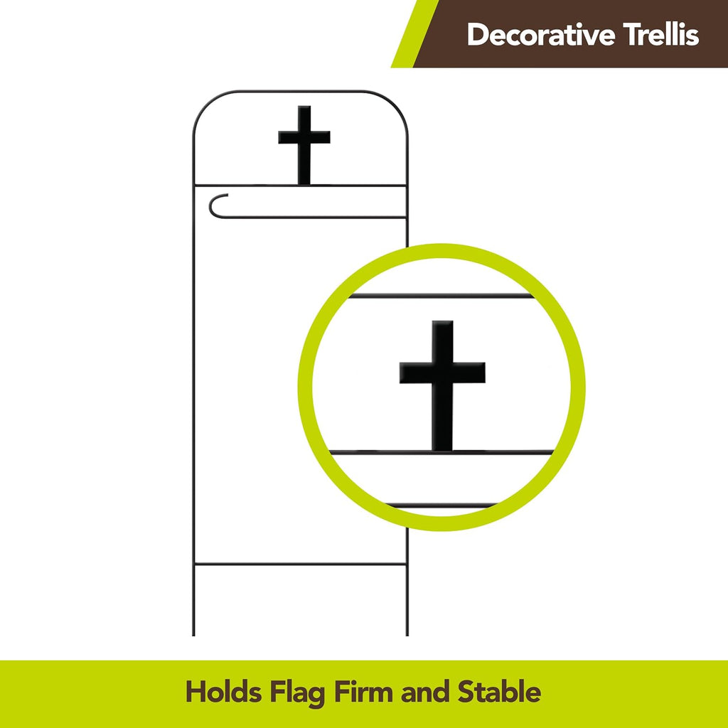 Briarwood Lane Everyday Wrought Iron Cross Garden Flag Arbor 41x15 Garden Flag Decorative Arbor
