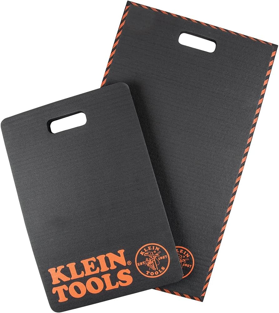 Klein Tools 60135 Kneeling Pads, Adult Men's Soft Thick Closed Cell Soft Foam Professional Tradesman Pro Pads with