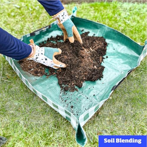 DURASACK 26"x26" Water-Resistant Repotting Mat – Indoor Plant Transplanting, Soil Change & Gardening Mess Control, Khaki