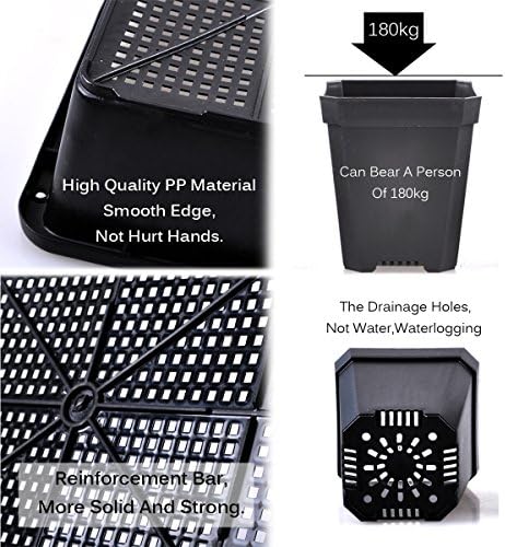 eZAKKA 14.6" x 11.8" Seed Starter Tray Kit with Dome, 20 Cells, Black