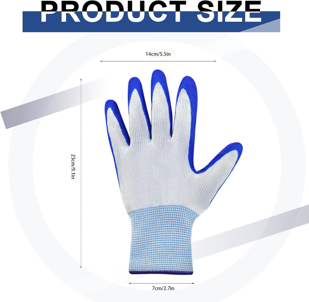 WHEATHUSK 144 Pairs Gardening Work Gloves Bulk for Men Women, Breathable Rubber Coated Garden Gloves for Construction