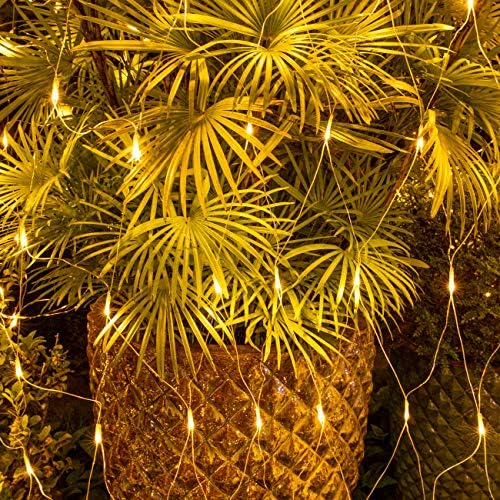 AWQ 200 LED 9.8ftx6.6ft String Lights Net Mesh Christmas Lights Warm White