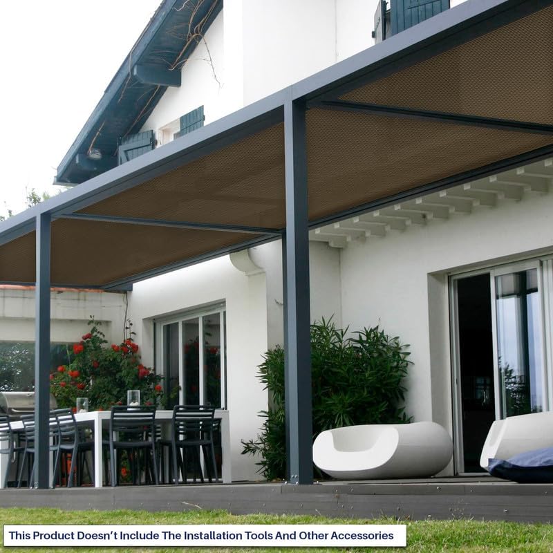 Windscreen4less 6'x25' Sun Shade Fabric Roll Shade Cloth Cover Wind Screen UV Block for Outdoor Pergola Patio Backyard