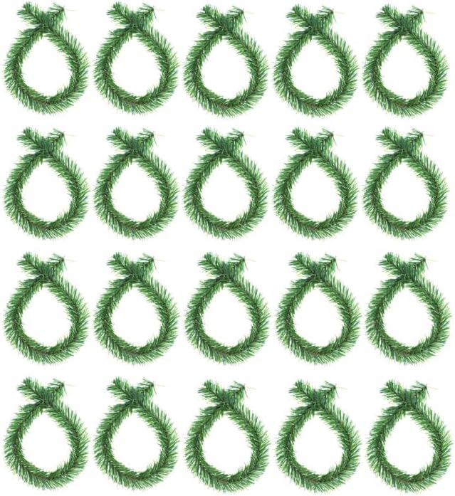Haute Decor GarlandTies, 20 Pack 18 inches (Noble Fir) - Strong Greenery Twist Ties for Hanging Garland, Lights, Decorations