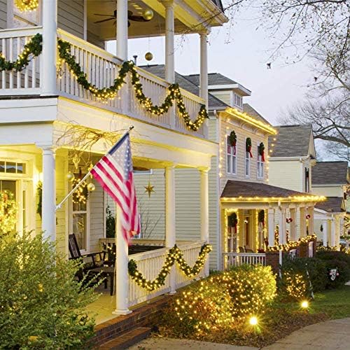 HAILI XMGQ 105FT 300 LED Christmas Lights Outdoor Waterproof (Warm White)