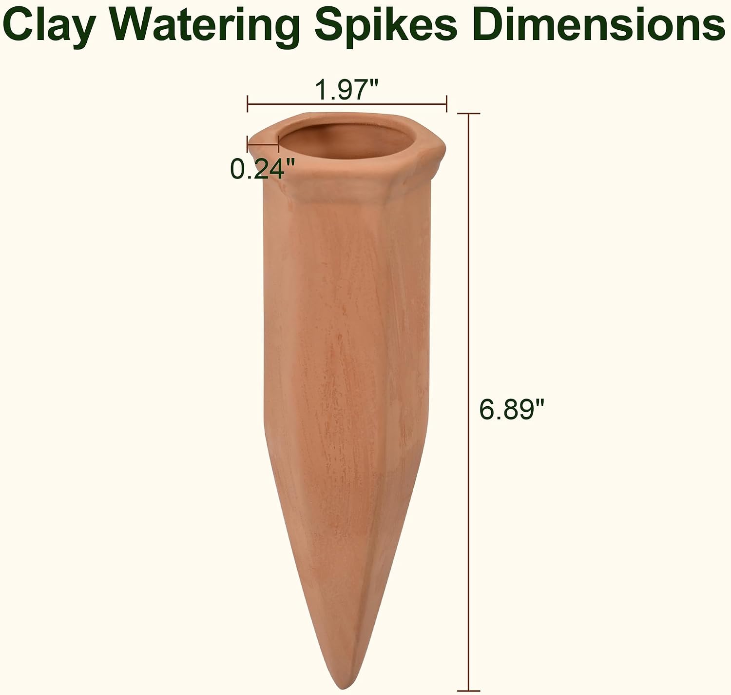 Terracotta Plant Watering Pikes, Automatic Plant Waterer for Vacations, Self Watering Spikes for Indoor and Outdoor