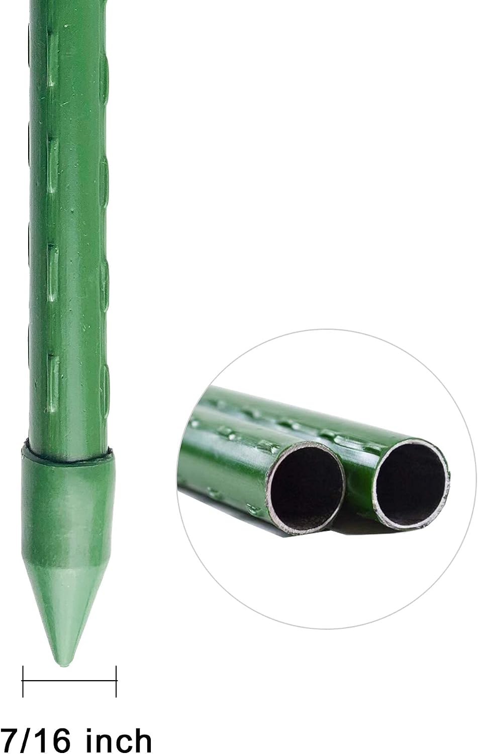 WAENLIR Garden Stakes 60 inch 5ft Sturdy Tomato Stakes, Plant Stakes for Outdoor Plants, Metal Plant Support Sticks for