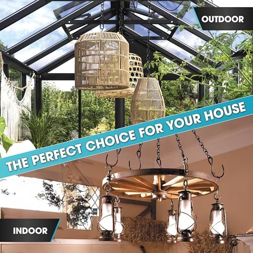 Adjustable 33LB 236" Electroplated Steel Hanging Chain, Garden Plant Hanger