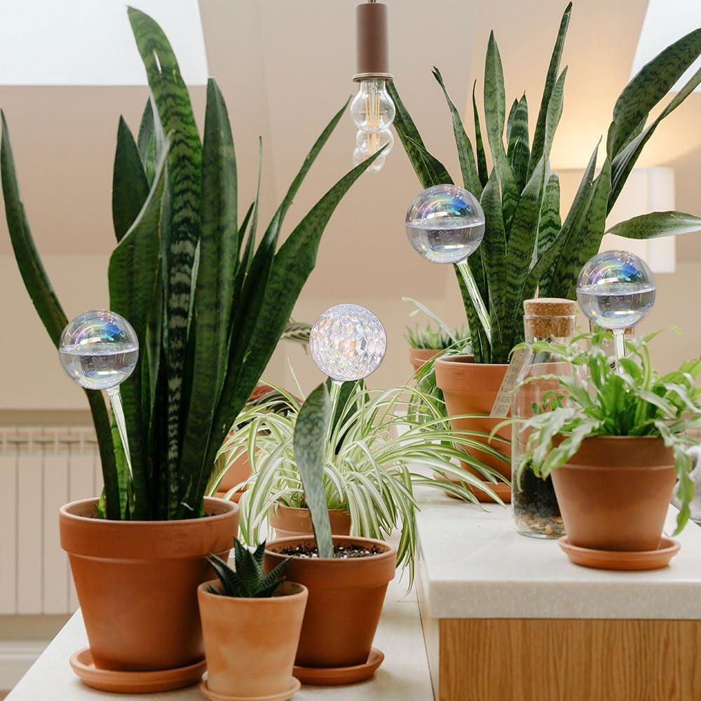 17 Oz 2 Weeks Glass Plant Watering Globes Large Vacation Water While Away Indoor Outdoor Potted Plant Slow Release Self