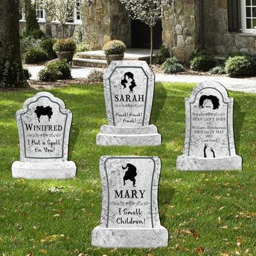 17 Inch Halloween Yard Sign Tombstones Decorations Outdoor with Stakes