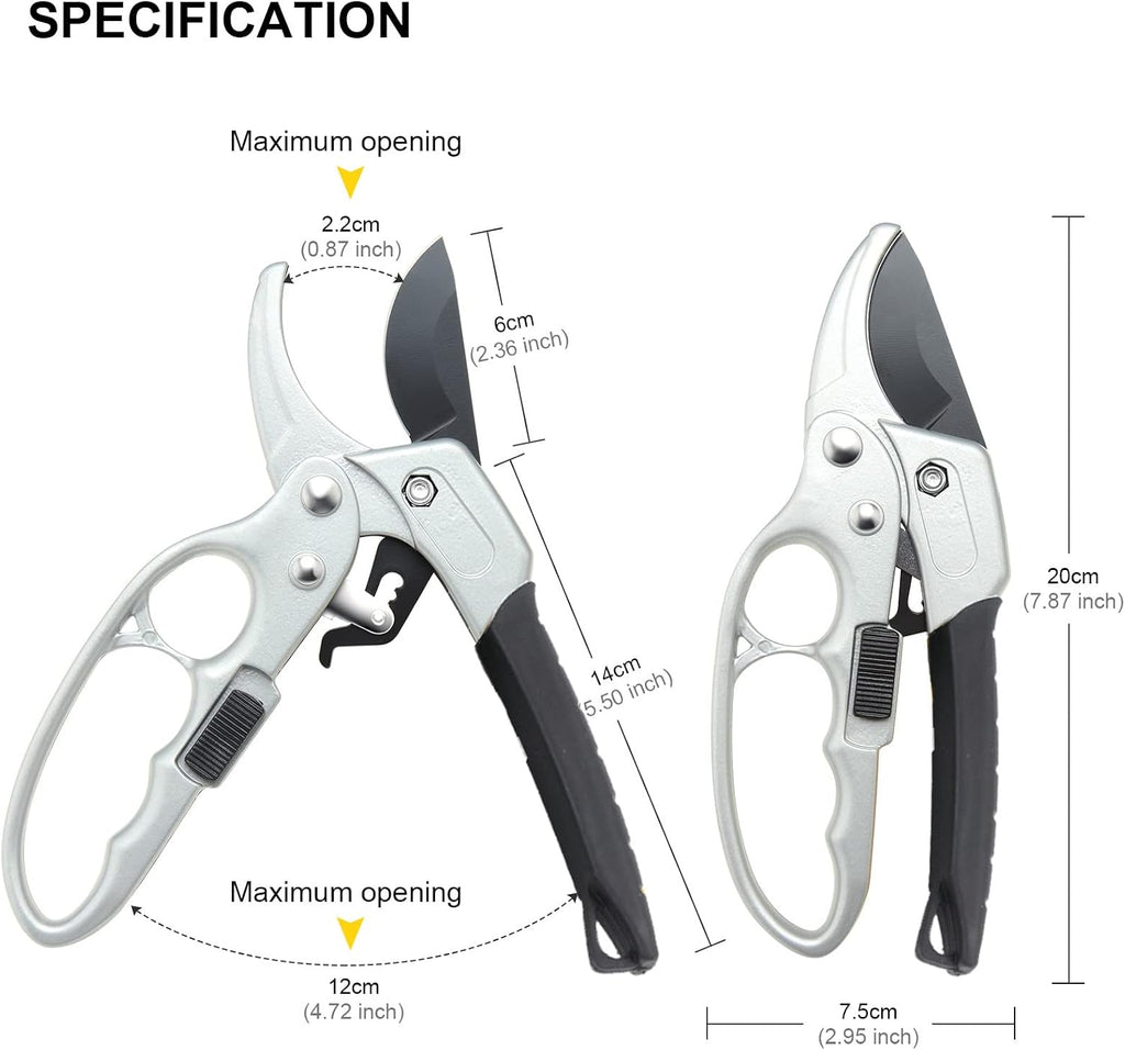 Premium pruning shears for gardening, Work 3 times easier, Pruners heady duty, Sharp garden clippers cuting florist