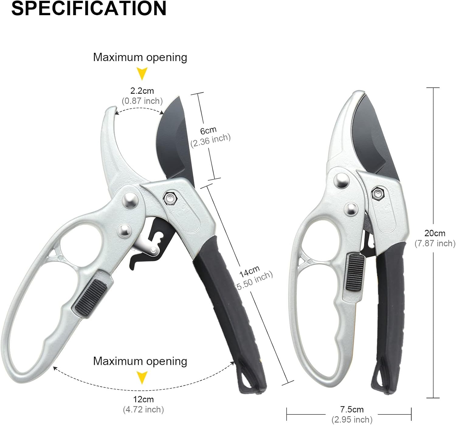 Premium pruning shears for gardening, Work 3 times easier, Pruners heady duty, Sharp garden clippers cuting florist