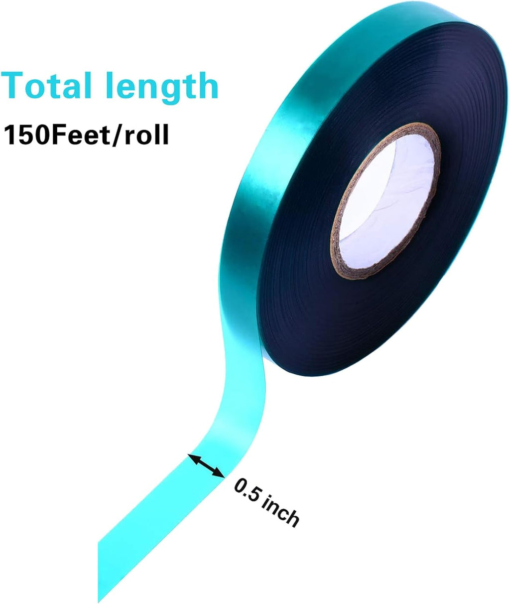 24 Rolls 150 Feet Stretch Tie Tape 0.5 Inch Garden Tie Tape Thick Plant Ribbon Garden Green Vinyl Stake for Indoor