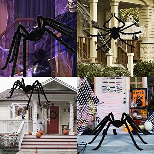 Halloween Outdoor Decorations Giant Spider: 8.0 Ft Large Spider Decorations