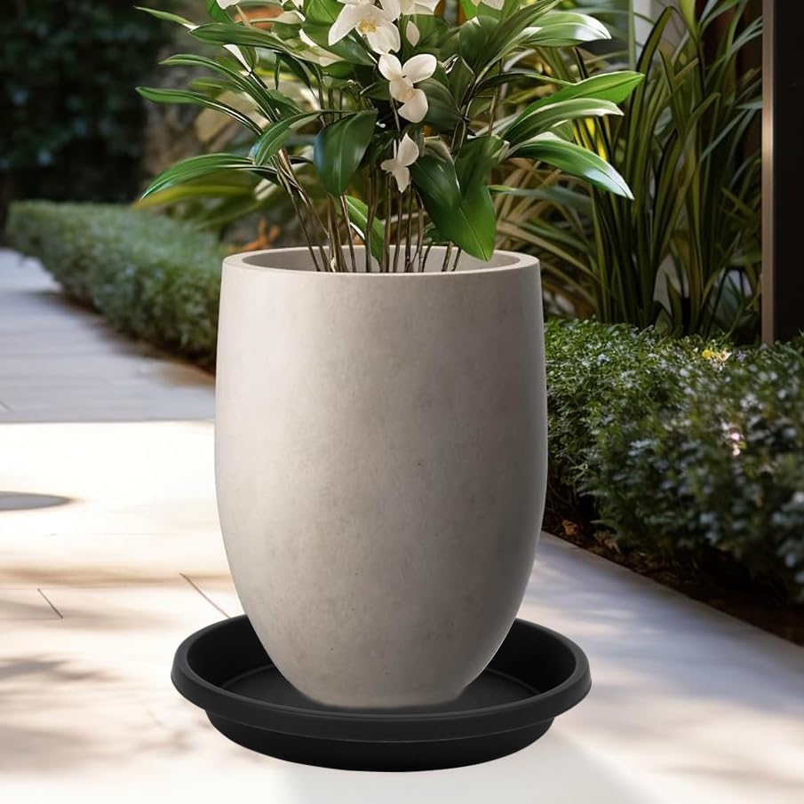 NIMYAU 2 Pack Plant Saucer 16 Inch, Durable Large Deep Plant Trays for Pots, Plant Drip Trays, Plant Water Catcher Tray