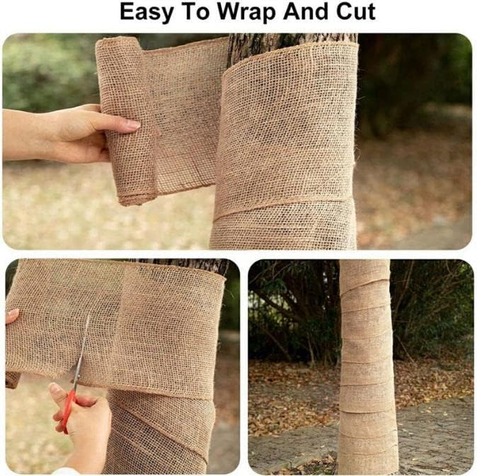 Agfabric Garden Burlap Fabric Roll, 64 inch x30 Feet Higher Density Natural Jute Material for Party Decor, Table