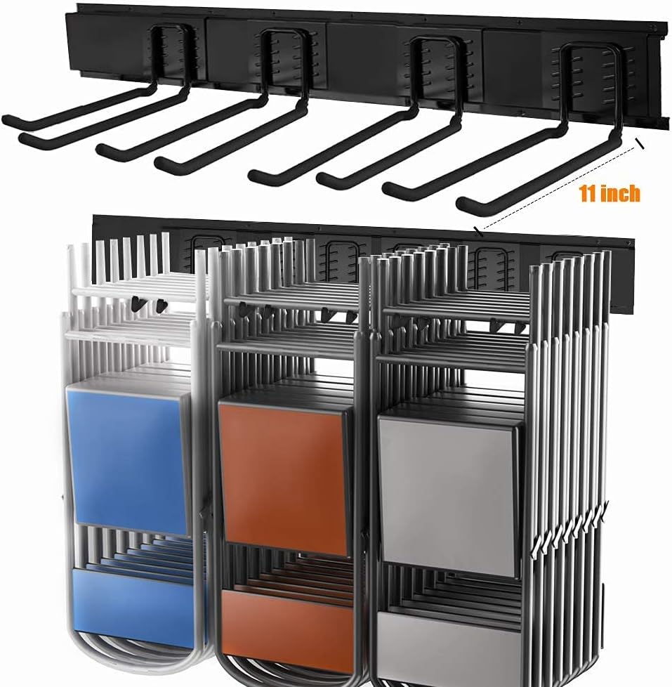 TORACK Tool Storage Rack Heavy Duty Garage Wall Mount Garden Tool Organizer | for Ladders, Chairs, Shovels, Brooms