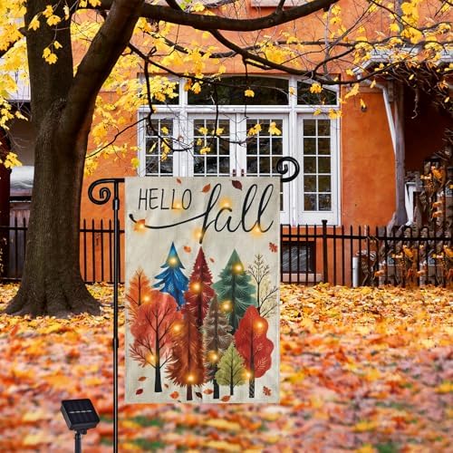 Thanksgiving Garden Flag, Maple Forest, 12x18 In