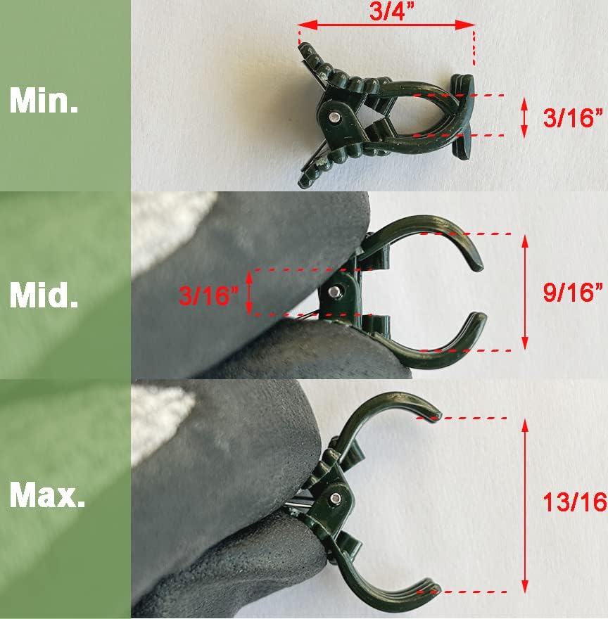 Orchid Clips for Plants Support (100, Green) for Small - Middle Climbing Plants Vine Plants & Single Stem Plants