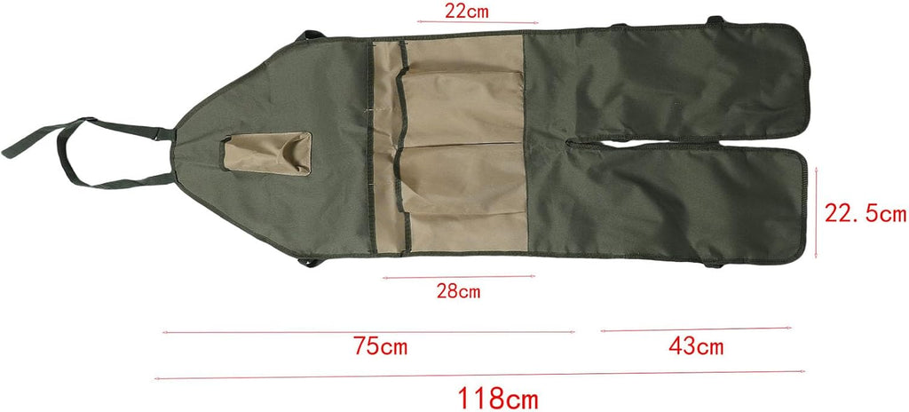 Apron for Long Gardening, Gardening Apron with Adjustable Leg Protector, Six Pockets 600D Oxford Cloth Water Proof for